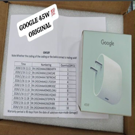 GOOGLE 45W DOCK 99% og different serial number