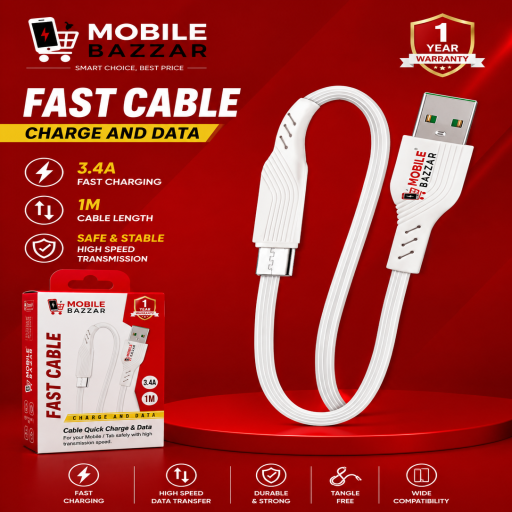 MB 3.4  A MICRO FAST CABEL (1YEAR WORANTY )